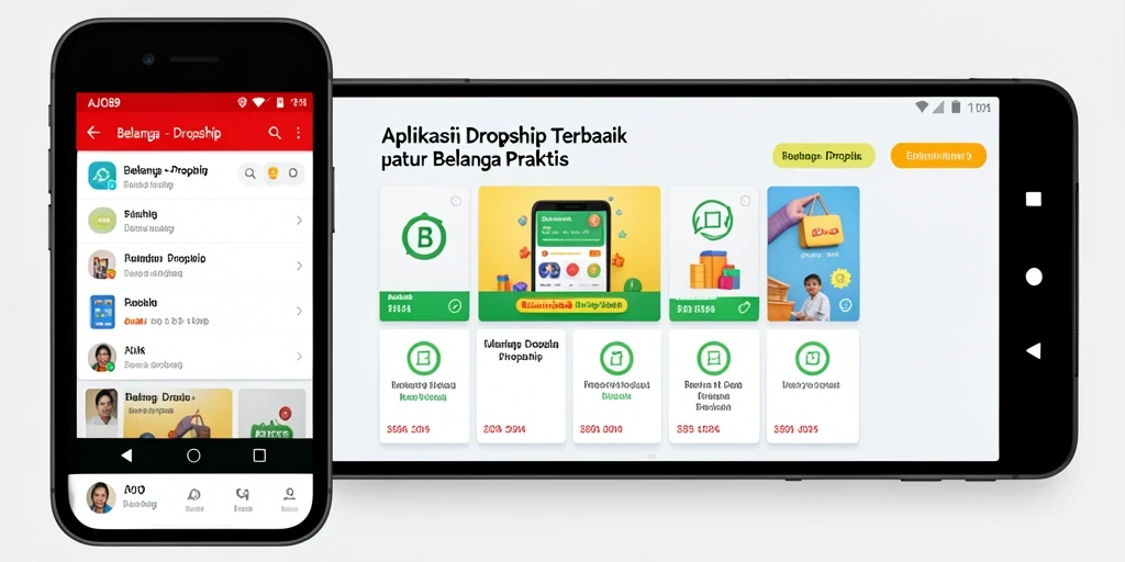 Tampilan antarmuka utama AJO89 untuk fungsi Dropship yang sederhana dan efektif.