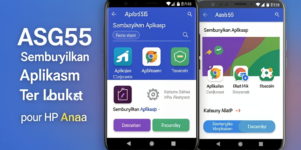 Tampilan antarmuka aplikasi ASG55 untuk menyembunyikan aplikasi.