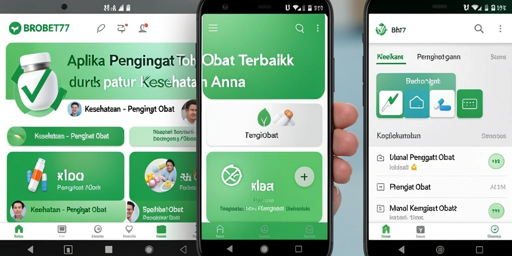 Antarmuka sederhana dan fungsional dari BROBET77 untuk pengingat obat.