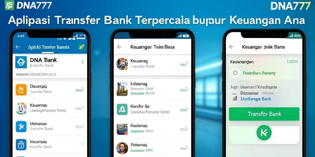 Antarmuka pengguna DNA777 yang ramah dan fungsional untuk Transfer Bank.