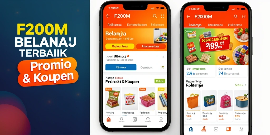 Tampilan antarmuka aplikasi F200M untuk Promo & Kupon.