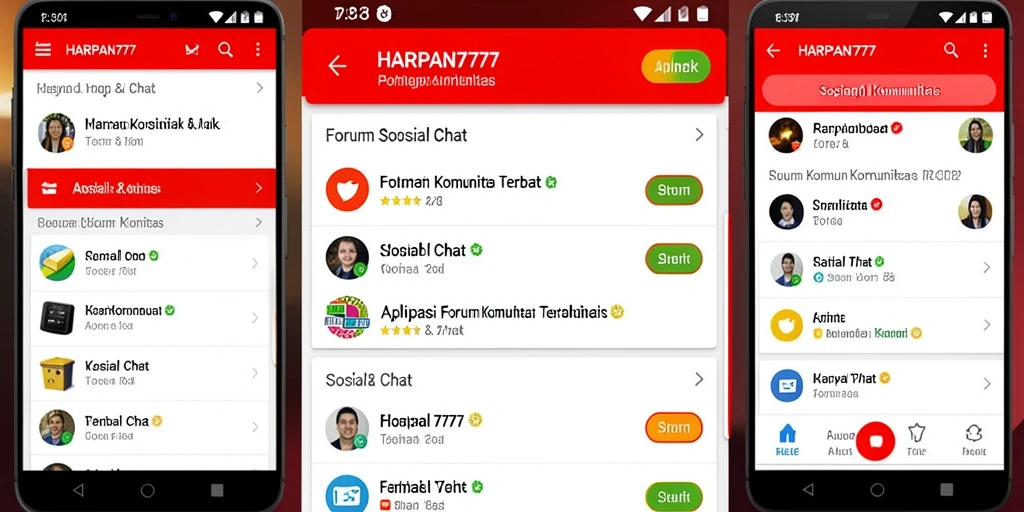 Antarmuka menarik dan fungsional HARAPAN777 untuk Forum Komunitas.