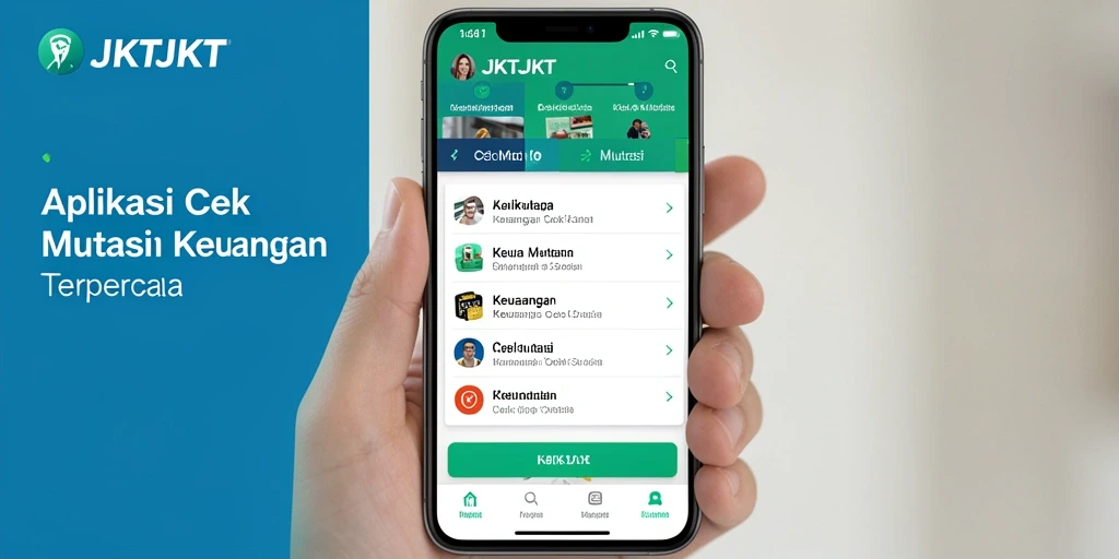 Antarmuka aplikasi JKTJKT untuk cek mutasi keuangan yang mudah dipahami.