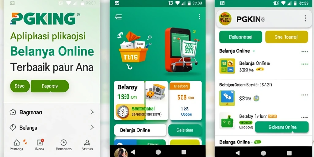 Antarmuka menarik PGKING untuk pengalaman belanja online yang optimal.