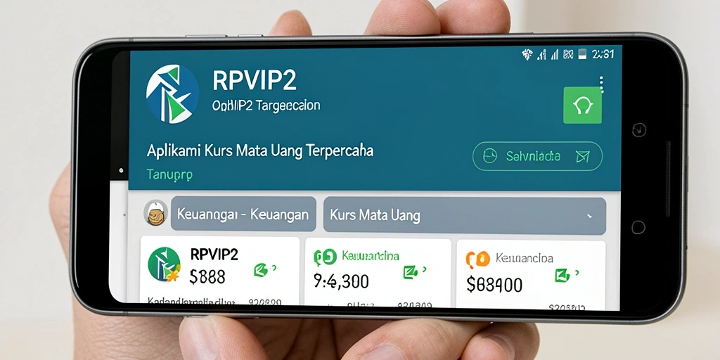 Tampilan antarmuka RPVIP2 untuk konversi mata uang yang mudah.