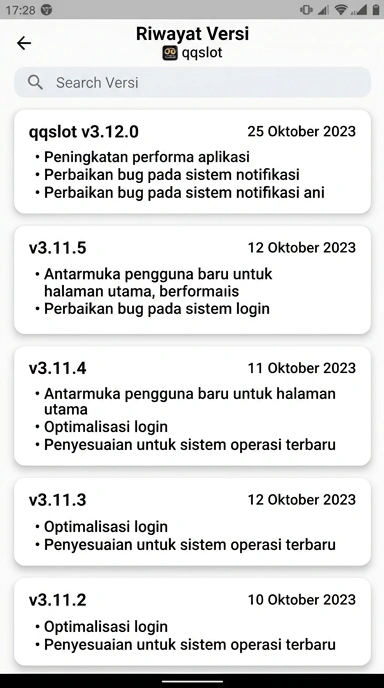 Riwayat Versi Aplikasi qqslot untuk Android Anda